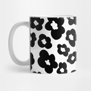 Black Flowers Mug